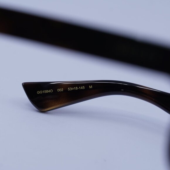 Gucci GG1584O 002 Eyeglasses Dark Havana 53mm Square Frame - Picture 6 of 10